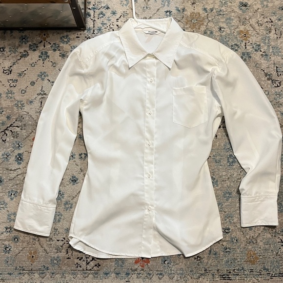 Steve Madden Nadia White Button Down Shirt - Picture 6 of 16